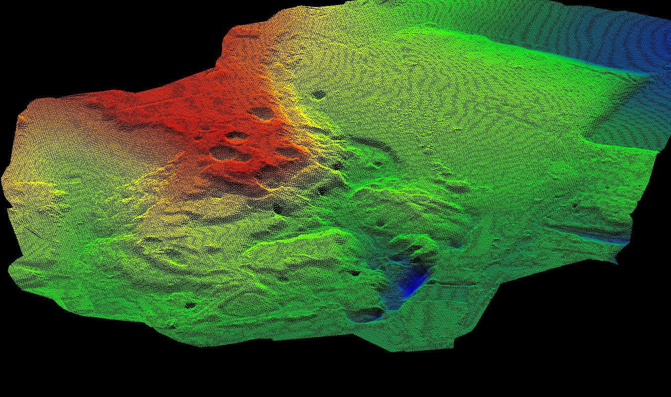 Représentation altimétrique issue d’un relevé LiDAR Scandrone