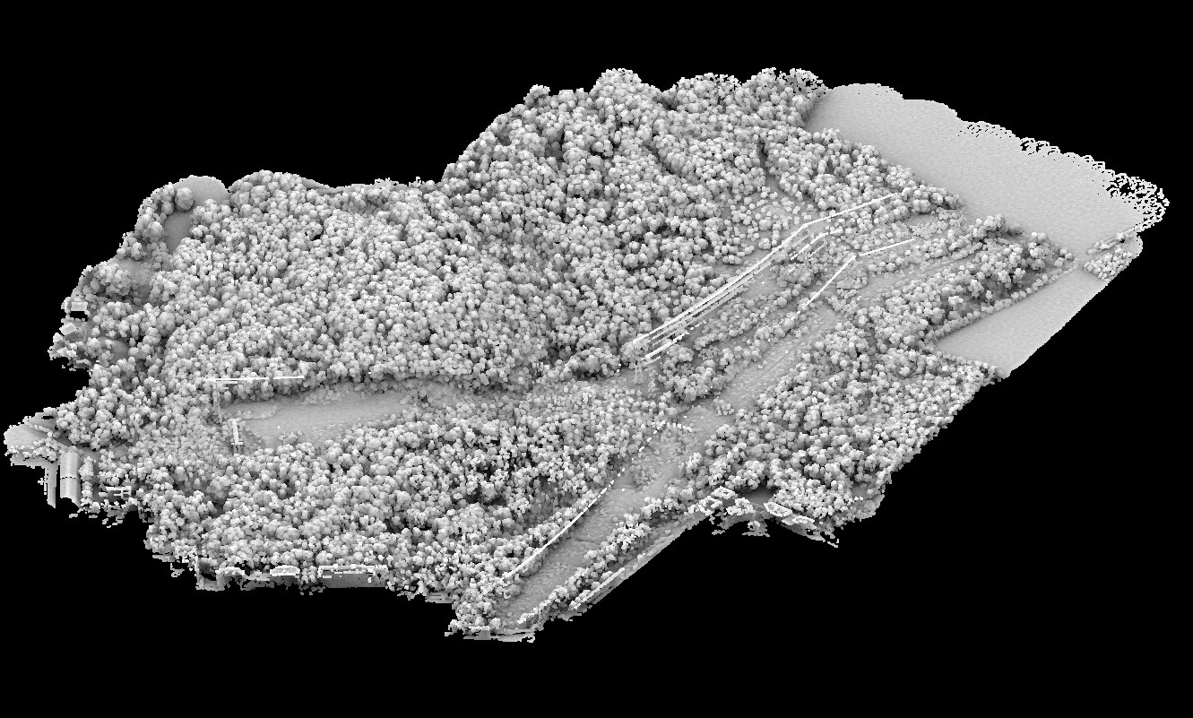 Exemple de nuage de points 3D produit par Scandrone