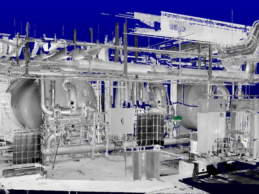 Exemple de nuage de points 3D produit par Scandrone